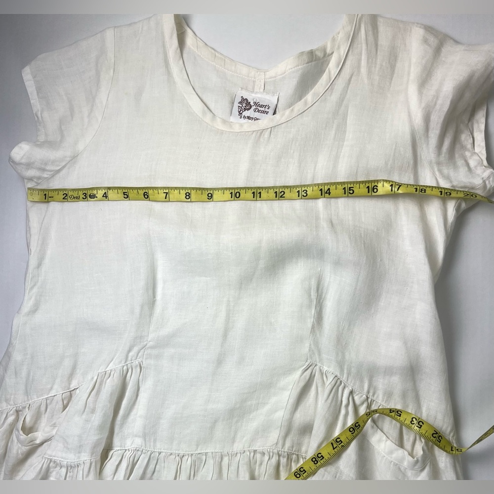 Heart's Desire by Mary Grace Zelda Top Cap Sleeve in Linen - Picture 9 of 10